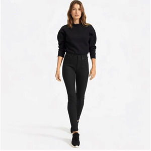 Everlane Size 28 High Rise Slim Straight Jeans Black Cigarette Women High Rise